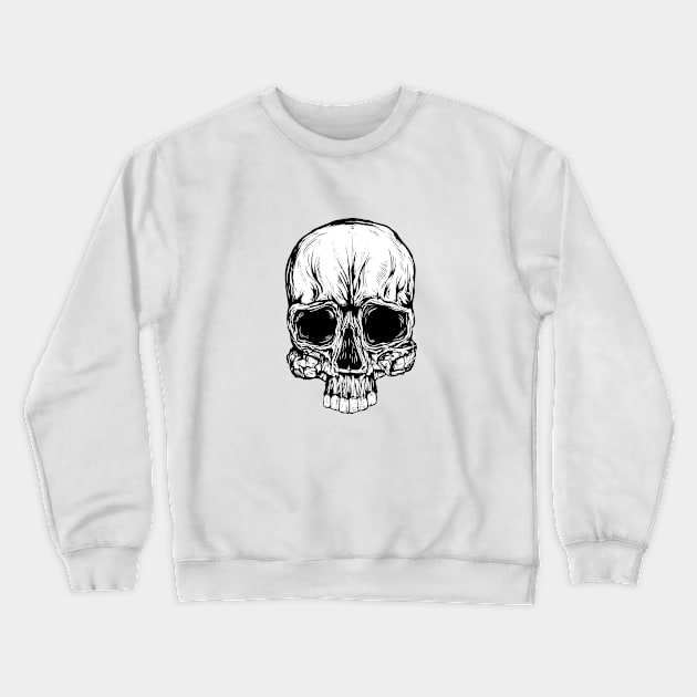 Skull Crewneck Sweatshirt by BlackOwl